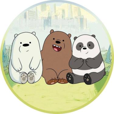 Imagem de Painel Redondo 3D Sublimado Ursos Sem Curso Frd-4989