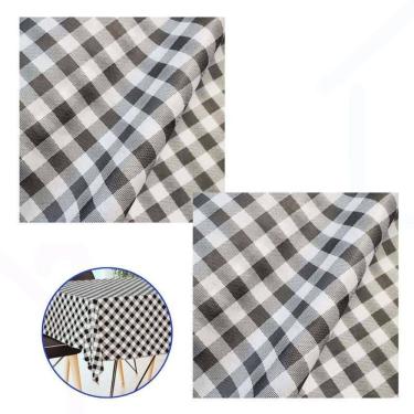 Imagem de 2 Toalhas Juninas Xadrez Tnt Decoração Caipira Festa Preto