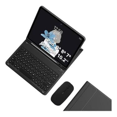 Imagem de Capa Para Tablet Com Teclado Redondo e Mouse Para iPad 7ª, 8ª e 9ª Gerações