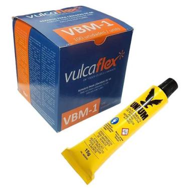 Imagem de Kit Remendo Vbm01 Vulcaflex C/100 + Cola Camara Ar Bike Moto