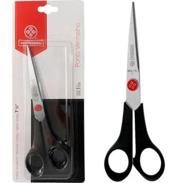 Imagem de Tesoura Ponto Vermelho Scrapbook Decoupagem 19cm Mundial Hob