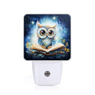 Imagem de GANTINIR Luz Noturna De Coruja, Led Branca Com Desenho Animais, Lâmpada Mesa Decorativa Eficiência Energética Para Quarto, Corredor, Escadas E Banheiro