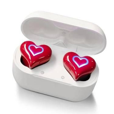 Imagem de Fones de ouvido sem fio Yoidesu Stylish Heart Shape Bluetooth 5.3