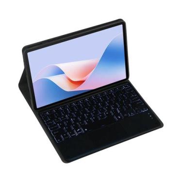 Imagem de Capa Preta Para Teclado Bluetooth Com Mouse Para Samsung Galaxy Tab a 