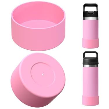 Imagem de Linkidea Bota para garrafa de água compatível com YETI Rambler Jr. Kids 340 g, Rambler 340 g/510 g, Yonder 567 g/740 g, protetor de silicone antiderrapante para garrafa (rosa claro/pacote com 2)