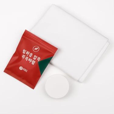 Imagem de Kit 5 Toalhas Mágica Comprimido Banho Descartável 140cmx70cm