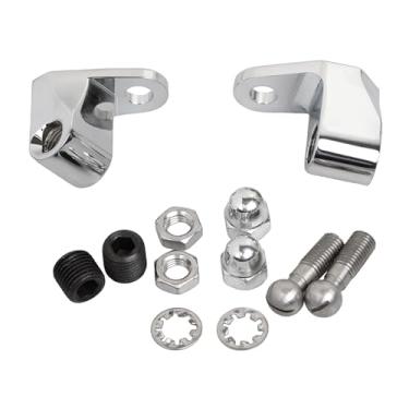 Imagem de YDLMT Kits de montagem de seta frontal de motocicleta cromada para Harley Dyna Fat Boy Heritage Softail Sportster XL 883 1200C XLH 883 1200