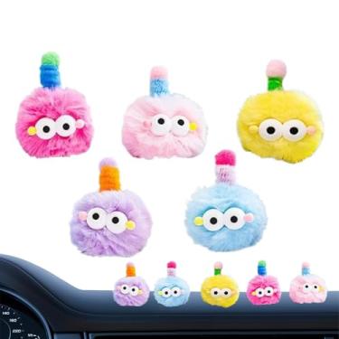 Imagem de Ornamentos Para Painel De Carro - Cinco Peças Ornamento Esfera Carvão para Consolo Central - Acessórios Para Interior Automotivo Decoração De Painel Felpuda Para Console Central Caminhões RVs