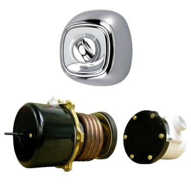 Imagem de Kit Aquecedor Cardal Central Eletrônico 9000w com Acabamento Cromado  - AQ051220K100