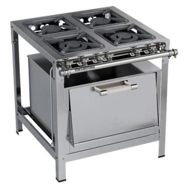Imagem de Fogão Industrial Stori Premium 4 Bocas 30x30 com Forno M18 Aço Inox 43