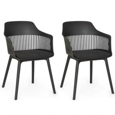 Imagem de Kit Com 2 Cadeiras Para Sala De Jantar Marcela Preto - UNIVERSAL MIX