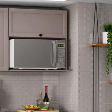 Imagem de Armário Aéreo Olivia para Micro Ondas - Poliman Moveis, Fumê