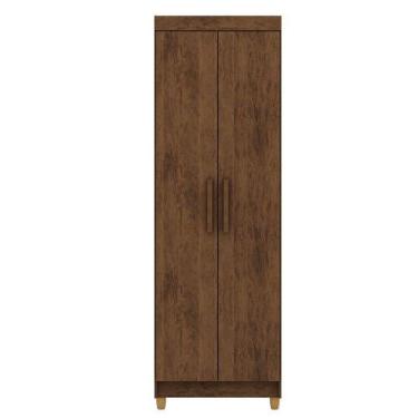 Imagem de Armário Multiuso 2 Portas 5 Prateleiras Lina Imbuia Rústico - VILA RIC