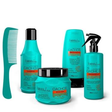 Imagem de Kit Shampoo, Condicionar, Mascara e Umidificador Formador e Manutenção dos Cachos Forever Liss