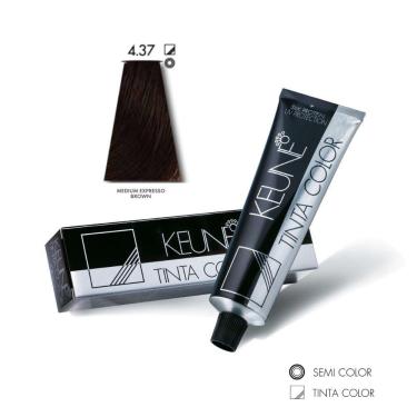 Imagem de Tinta Color Keune 4.37 Medium Expresso Brown 60ml