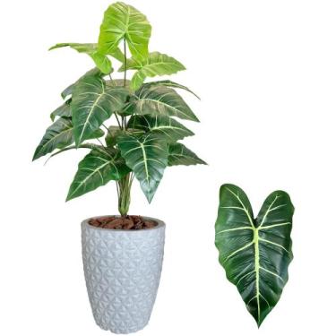 Imagem de Planta Artificial Jiboia Com Vaso Completo Casca Decoração - Flor Imp