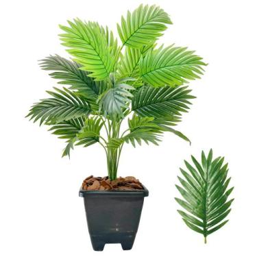 Imagem de Planta Palmeira Artificial com Vaso Completo Casca Plástico - Flor Imp