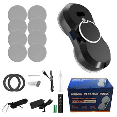 Imagem de Robô de limpeza de janelas Safety-First - Corda de segurança de 4 m/80 kg + UPS de emergência (retenção de 20 minutos), detecção automática de obstáculos, sensores antiqueda, controle remoto para