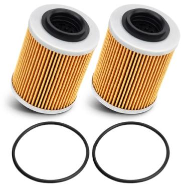 Imagem de LSJWLY Filtro de óleo 420956123 420956120 para Can Am Maverick X3 2017-2024 Max Turbo R RR 2019-2024 Ryker STD 600 900 ACE Sea-Doo Ski-Doo Spark 2 Up 3 Up, com anel O (2 peças)