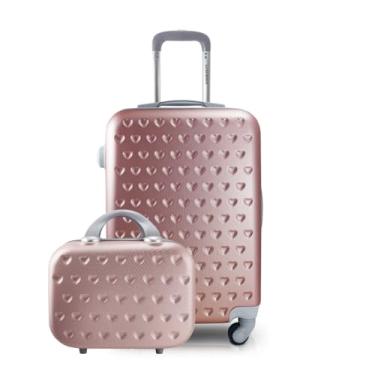 Imagem de Conjunto de Mala e Frasqueira Love - Jacki Design (Rose)