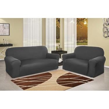 Imagem de Capa Para Sofá Bem Estar Cinza - 2 e 3 lugares  - Adomes