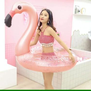 Imagem de Boia Inflável Flamingo Rosa 90Cm para Piscina Snel Home, Adulto, único