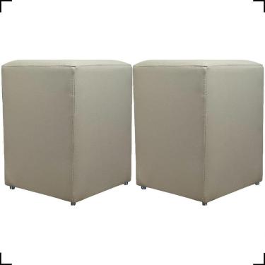 Imagem de Kit 2 Puff Dado Decorativo Para Sala Recepção Penteadeira Material Sintético Cores