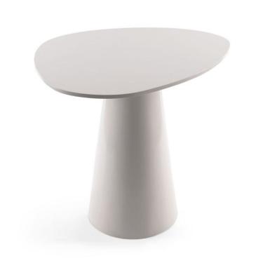 Imagem de Mesa Lateral Orgânica Laqueado Branco 51 cm