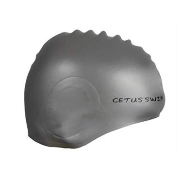 Imagem de Touca de Silicone para Natação Cetus Cobre Orelha - Cinza