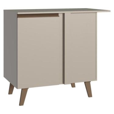 Imagem de Balcão de Canto 1 Porta Com Pés Crema Nice Madesa, Crema