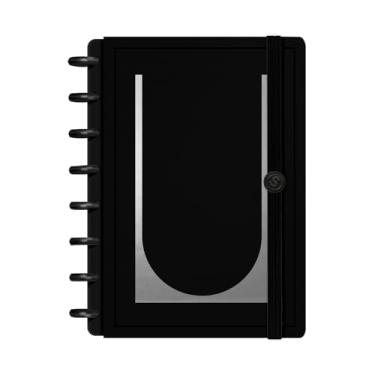 Imagem de Caderno de Disco ISCOOL Capa Dura Monograma Minimal Perfil P Preto Letra (Letra U)