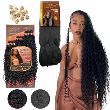 Imagem de Gypsy Braid Jumbo African 400Gr + Cacho De Bio Proteina 80Cm - African