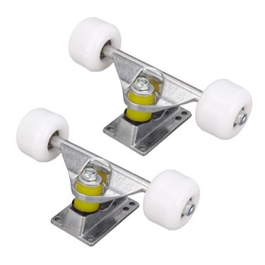 Imagem de 2PCs Skateboard Trucks Conjunto, Rodas de Skate Rolamentos de Hardware Combin Starter Conjunto, 4 Rodas Caminhão Longboard de Liga de Alumínio de 4 Polegadas para Substituição