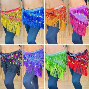 Imagem de Dança do Ventre Lenço Cinto Quadril Luxo Lindos Detalhes LQL45 - Ateli