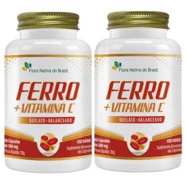 Imagem de KIT 2X Ferro Quelato + Vitamina C 60 cápsulas - Flora Nativa