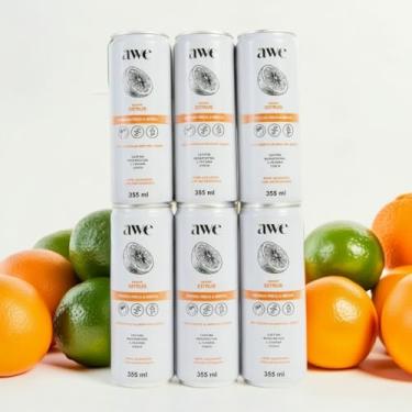 Imagem de AWE Energy Citrus - Pack com 6 latas de 355ml cada - Foco nos Estudos & Disposição para Treinos & Trabalho - Ingredientes Naturais Zero Calorias e Sem Glúten
