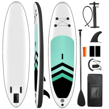 Imagem de Prancha de Stand Up Paddle Inflável(320*76*15 cm), Prancha de Surf, Prancha de Remo Inflável, Prancha de Stand Up Paddle Inflável, Prancha de Remo Inflável com Acessórios, Bomba Manual, Nadadeiras