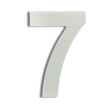 Imagem de Número Residencial Casa Apartamento Auto Colante em Alumínio Composto (ACM) 12cm Branco (7)