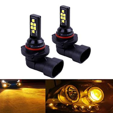 Imagem de SOCAL-LED 2x HB4 9006 Lâmpada de neblina LED Avançada 3030 SMD Lâmpada DRL colorida brilhante para uso diurno, Amarelo âmbar