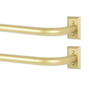 Imagem de Varões de cortina TANGWIN Gold Wrap Around 70-120 cm, pacote com 2