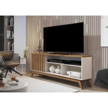 Imagem de Rack vivare giga "wood malbec" ripado 1,36 off white / freijo