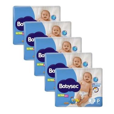 Imagem de Kit 5 Fraldas Babysec Ultrasec Jumbo Galinha Pintadinha P com 20 unida