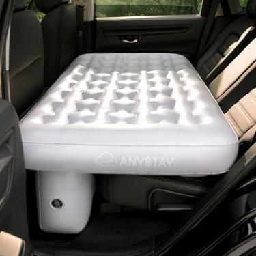 Imagem de Anystay Colchão de ar para banco traseiro de carro – ajuste universal SUV/Sedan, colchão inflável de acampamento com bomba embutida e coluna de suporte de ar, cama de carro portátil com enchimento de