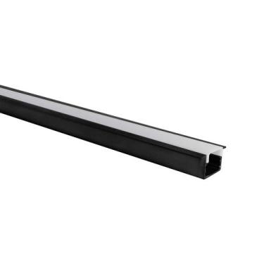 Imagem de Perfil de Embutir para Fita Led Blumenau Line 25mm com 2 metros, PRETO