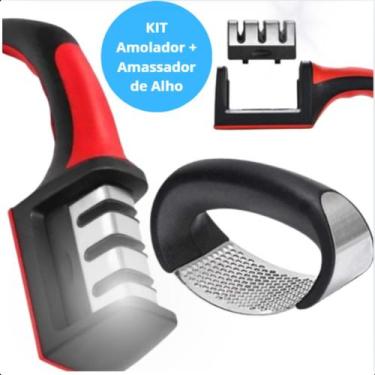 Imagem de KIT Espremedor de Alho Moderno e Afiador Portátil - ASAF