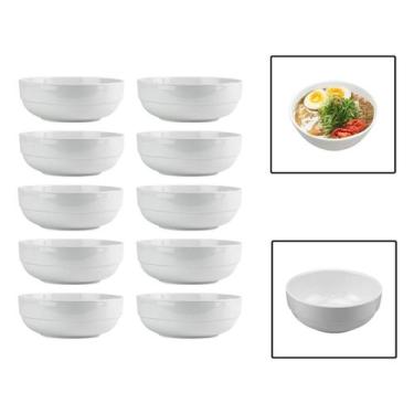 Imagem de Kit 10 Tigelas Bowl 700Ml Melamina Cumbuca Caldo Sopa Salada - Unyhome