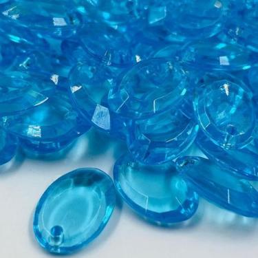 Imagem de Pingente Lentilha 17x13mm 100pçs Azul Bijuterias Arte 70g - Macall