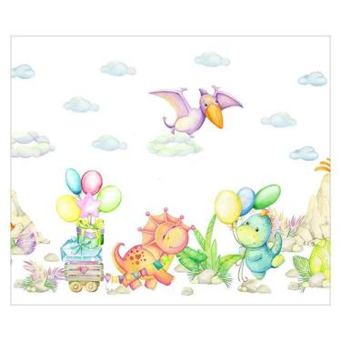 Imagem de Papel de Parede Adesivo Infantil Dinossauros Quarto Criança - 649pcm -