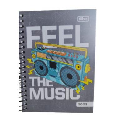 Imagem de Agenda Pepper 160 Folhas Espiral 117x164mm Music 2023 - Tilibra