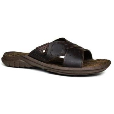 Imagem de Chinelo Masculino De Couro Chocolate 5200 - DCB5200LTCHC-Masculino